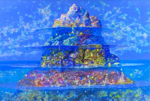 井上直久　「多層海星月夜」の買取画像